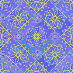 Mosaic geometric seemless pattern