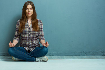 Portrait of relaxing young woman