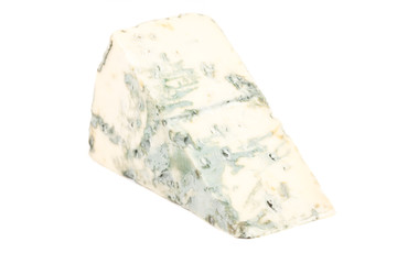 Blue cheese isolated on white