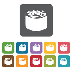 Maki icon. Attraction of japanese icon set. Rectangle colourful