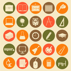 Set education icons