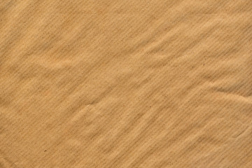 Naklejka premium Recycle Brown Striped Kraft Paper Crumpled Grunge Texture