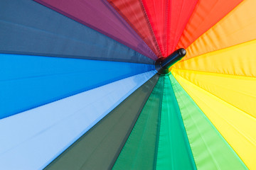 Colorful umbrella close-up