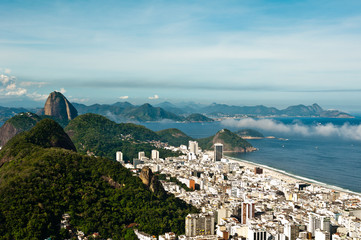 Aerial View of Copacabana District in Rio de Janeiro
