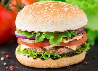 Home made burger