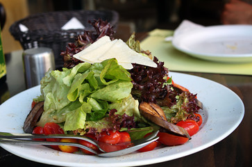 Salad with Parmesan Cheese