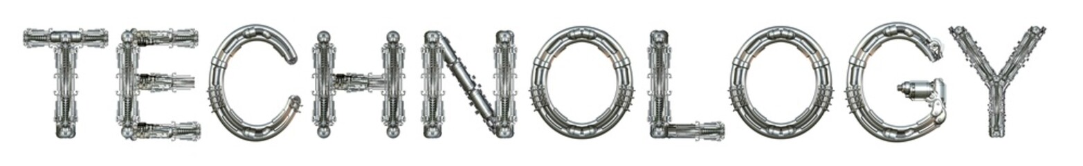 Technology, word concept technically