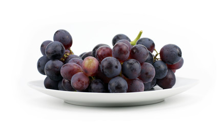 grapes on a plate.