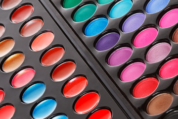 Colorful makeup palettes