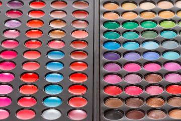 Colorful makeup palettes