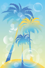 Fototapeta na wymiar Tropical island illustration