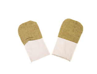 Pair of working mittens.