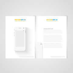 Flyer template back and front design. Medical Icons