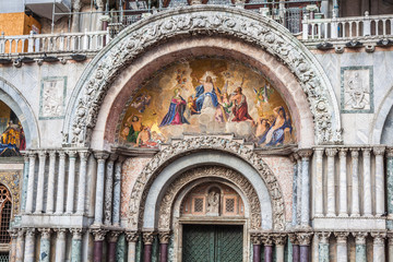 Fototapeta na wymiar The Basilica of San Marco in St. Marks square in Venice, Italy