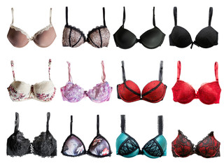 Set of bras - obrazy, fototapety, plakaty