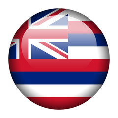 Flag button - Hawaii