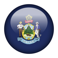 Flag button - Maine