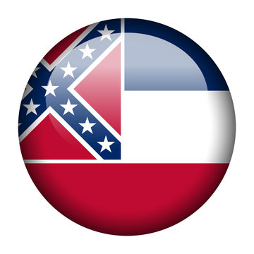 Flag button - Mississippi