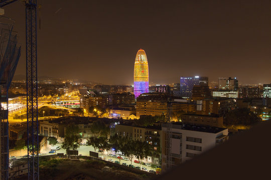 Barcelona in night.