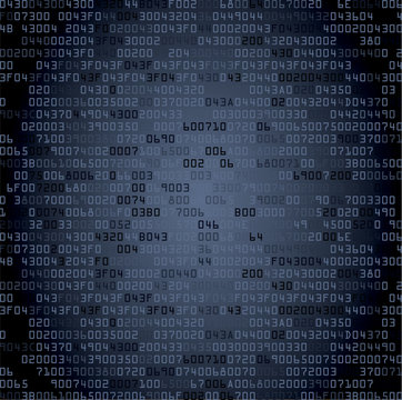 Blue security background with HEX-code