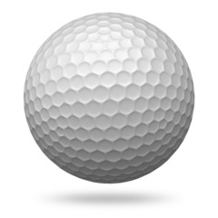 Golf ball isolated on white