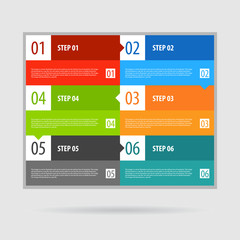 Infographics options banner steps set.