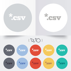 File document icon. Download CSV button.