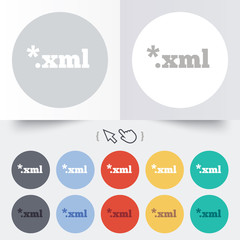 File document icon. Download XML button.
