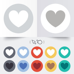 Heart sign icon. Love symbol.