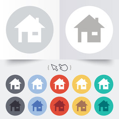 Home sign icon. Main page button. Navigation