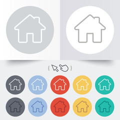 Home sign icon. Main page button. Navigation