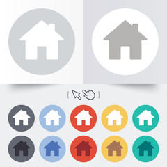 Home sign icon. Main page button. Navigation