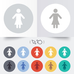 Female sign icon. Woman human symbol.