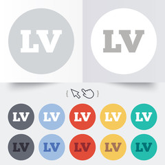 Latvian language sign icon. ,  translation