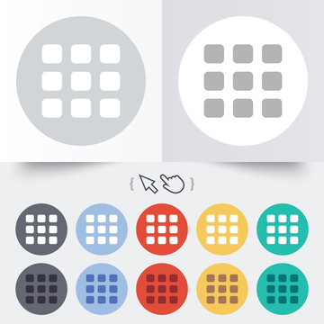 Thumbnails grid icon. Gallery view symbol.