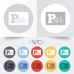 Parking sign icon. Bicycle parking symbol.