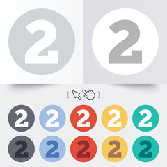 Second place award sign. Winner symbol.