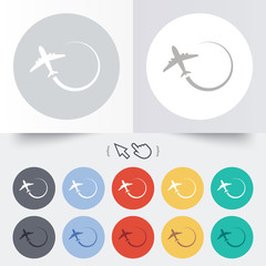 Airplane sign icon. Travel trip symbol.