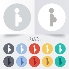 Pregnant sign icon. Pregnancy symbol.