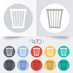 Recycle bin sign icon. Bin symbol.