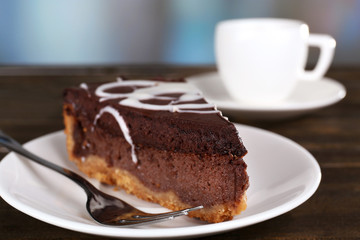 Piece of chocolate cake