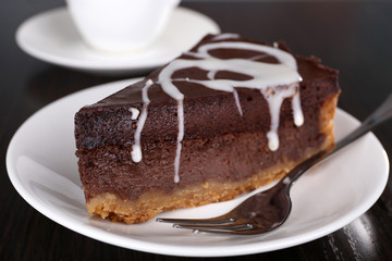 Piece of chocolate cake