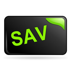 sav sur bouton web rectangle vert