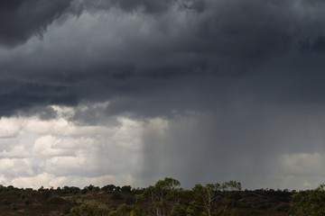 Obraz na płótnie Canvas Storm clouds in Ayamonte, Spain
