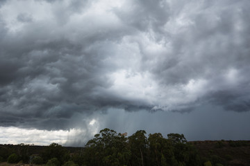Obraz na płótnie Canvas Storm clouds in Ayamonte, Spain