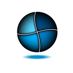 Technology abstract blue logo design template
