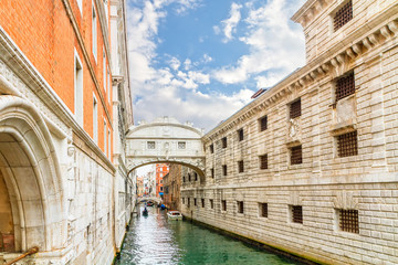 Fototapeta na wymiar Bridge of Sighs - Ponte dei Sospiri.Venice,Veneto, Italy, Europ