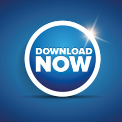 Download now button with shine