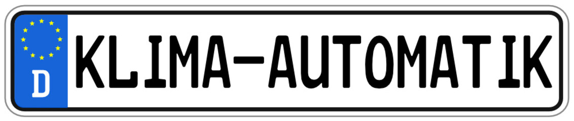Klima Automatik Schild  #140928-svg07