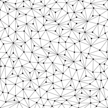 Polygonal background, seamless pattern, lines and circles